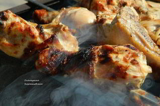 Шашлык из курицы на пиве