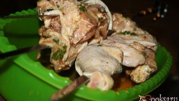 ШАГ 4. шашлык из курицы