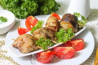 Шашлык из сома в духовке