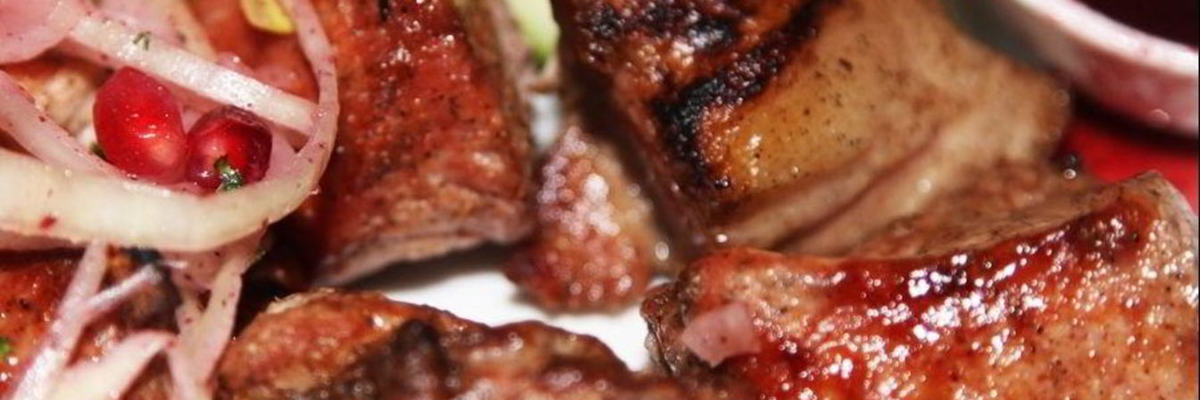 Шашлык из телятины в гранатовом соке