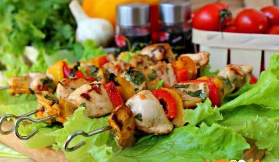 Рецепт шашлык куриный с овощами
