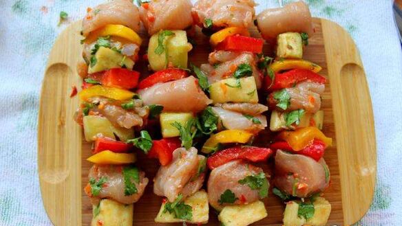 ШАГ 7. шашлык куриный с овощами