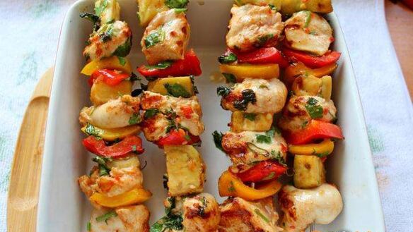 ШАГ 9. шашлык куриный с овощами