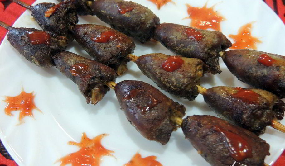 Рецепт шашлык на шпажках огненные сердца