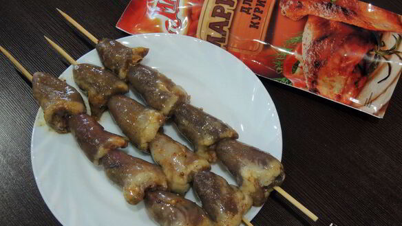 ШАГ 5. шашлык на шпажках огненные сердца