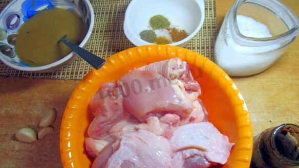 ШАГ 5. шашлык с горчицей из курицы