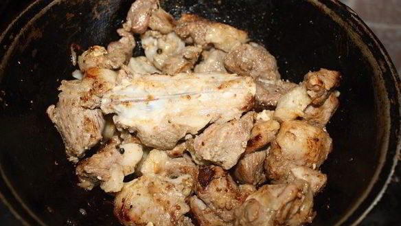 ШАГ 6. шашлык в казане