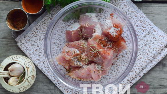 ШАГ 2. шашлык в майонезе