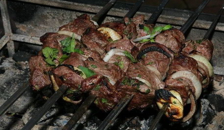 Рецепт шашлык, замаринованный с зеленью