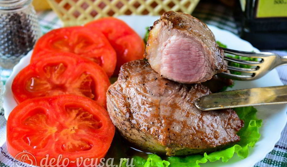 Рецепт стейк из говядины на сковороде