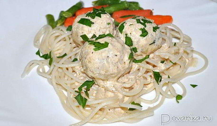 Рецепт куриные тефтели в сливках