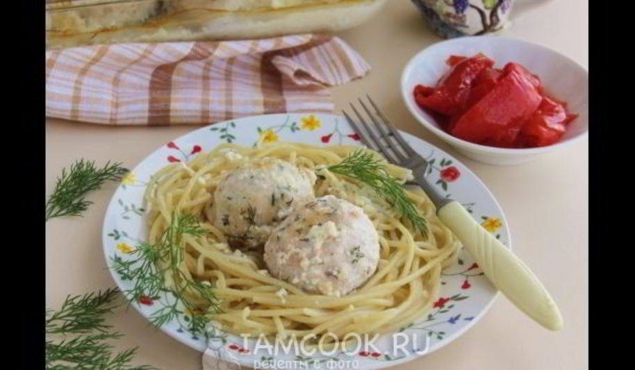 Рецепт куриные тефтели в сливочном соусе в духовке