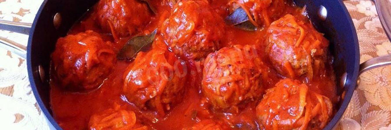 Мясные тефтели с рисом с подливкой