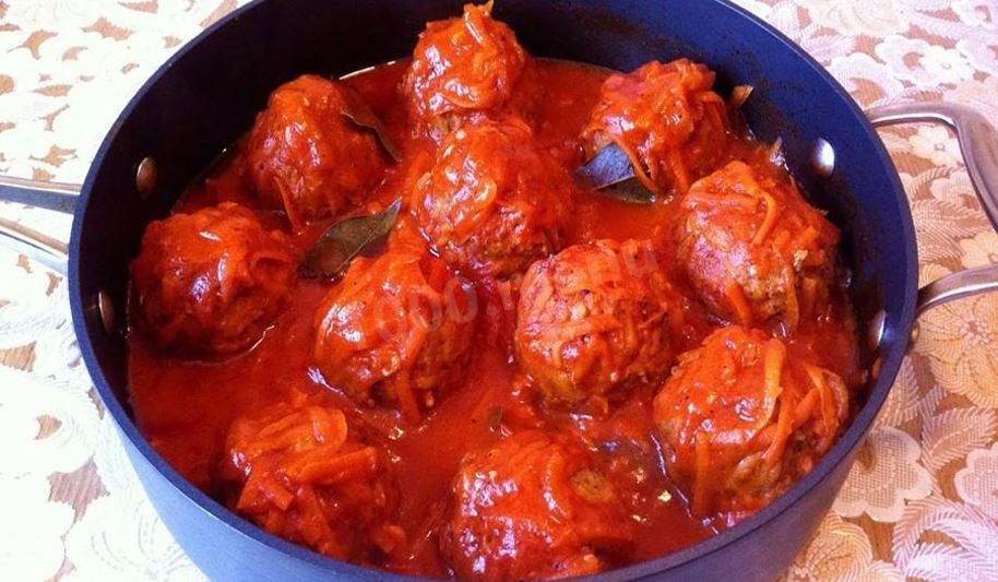 Рецепт мясные тефтели с рисом с подливкой