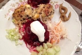 Тефтели куриные с чечевицей