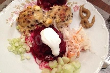 Тефтели куриные с чечевицей