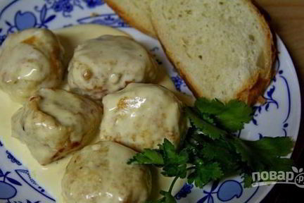 Тефтели куриные в сливочном соусе