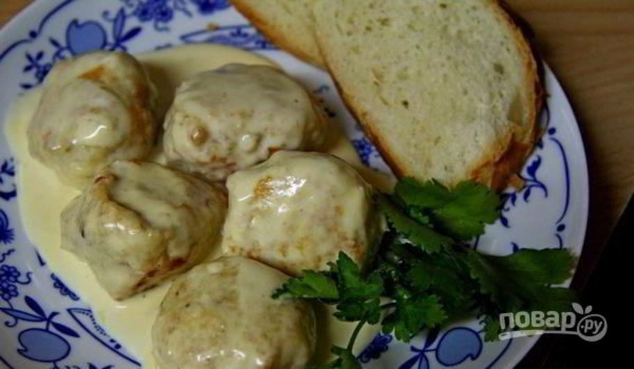 Рецепт тефтели куриные в сливочном соусе
