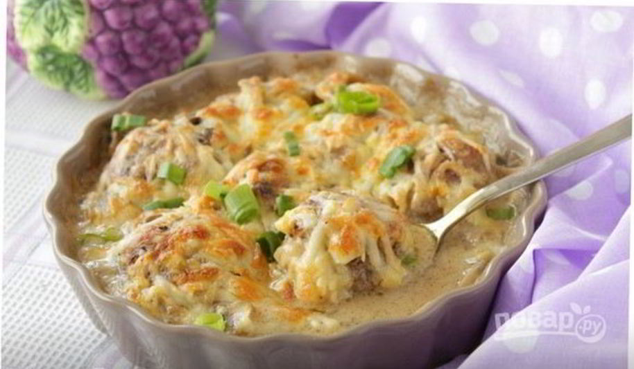 Рецепт тефтели под грибным соусом