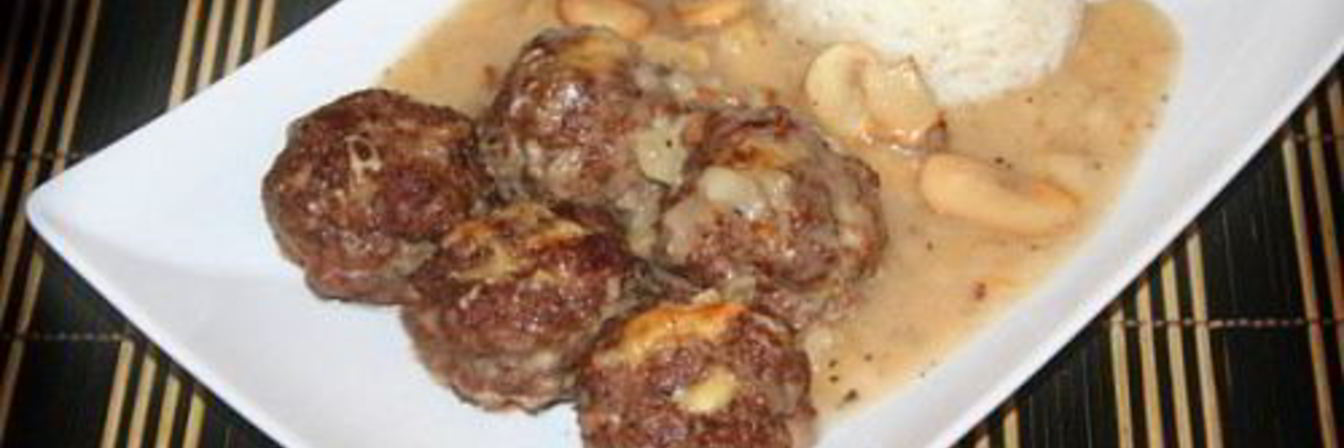 Тефтели Российские с грибами и гарниром