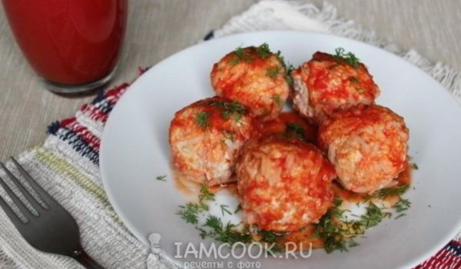 Рецепт тефтели с рисом в томатном соусе
