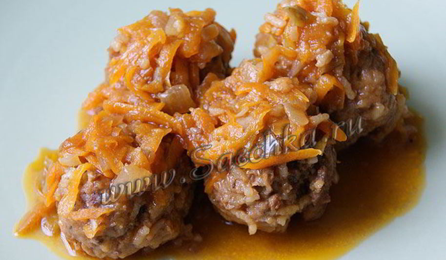 Рецепт тефтелей с рисома