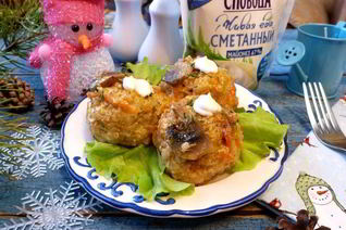 Тефтели Слободские в грибной подливе