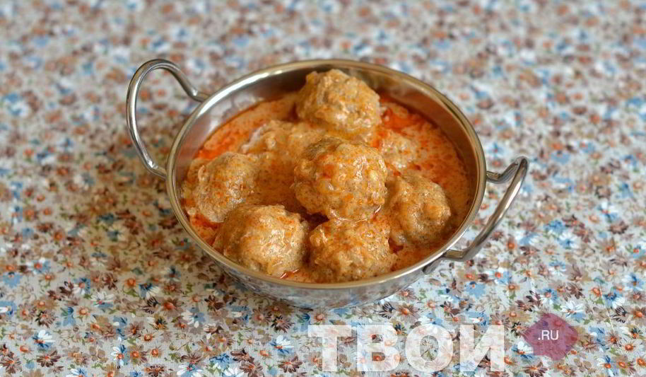 Рецепт тефтели в томатно-сметанном соусе