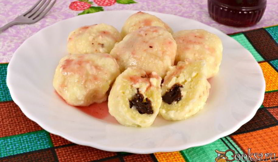 Рецепт творожные клецки с шоколадом
