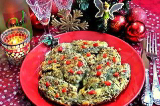 Творожные ньокки со шпинатом, запеченные под сыром