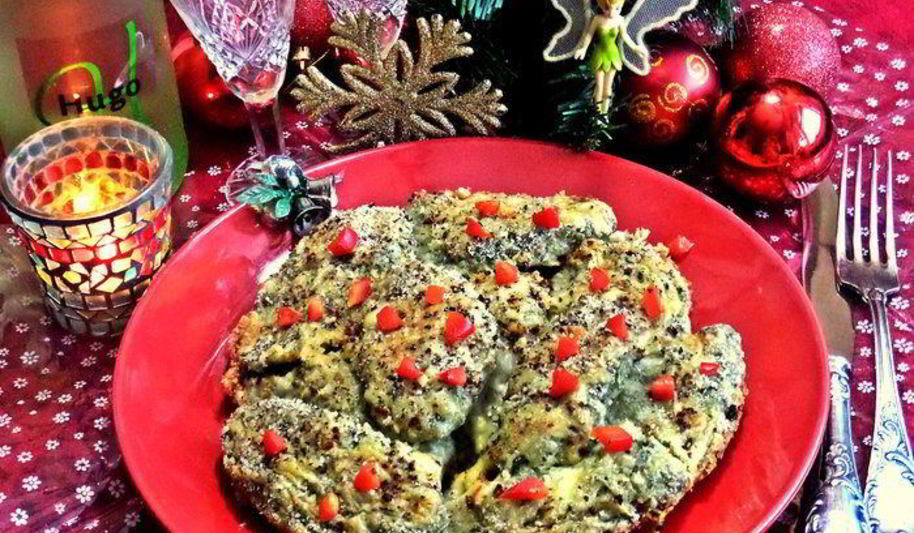 Рецепт творожные ньокки со шпинатом, запеченные под сыром