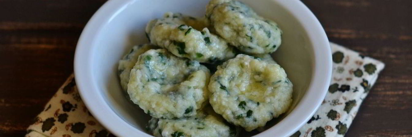 Ленивые вареники со шпинатом