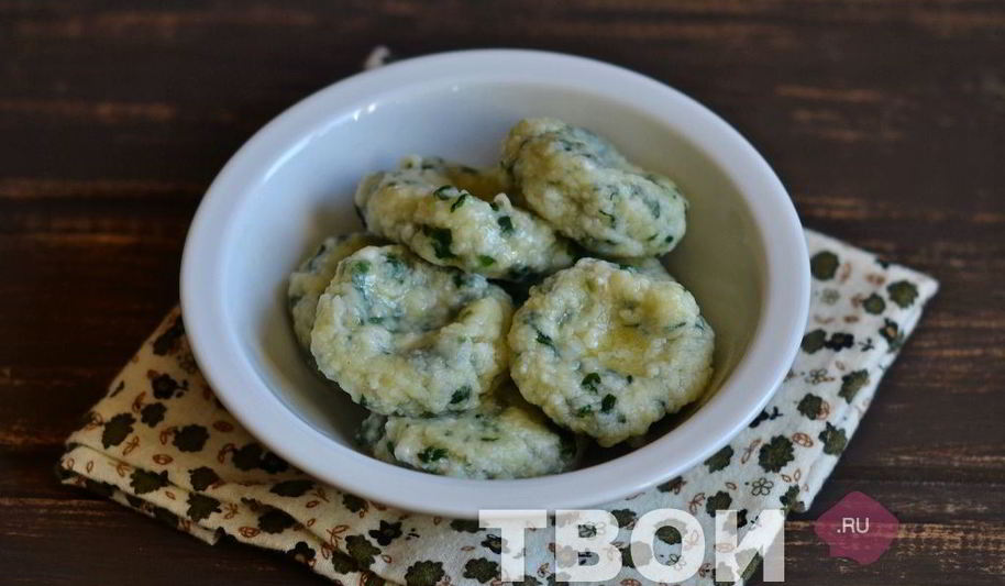 Рецепт ленивые вареники со шпинатом