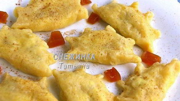 ШАГ 10. вареники из картофельно-тыквенного теста с начинкой из рикотты и вишни