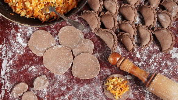 ШАГ 6. вареники из льняного теста с булгуром