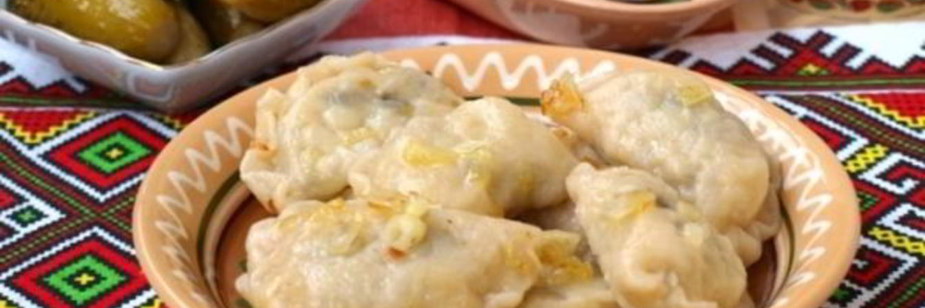 Вареники из теста на кефире с картошкой и грибами