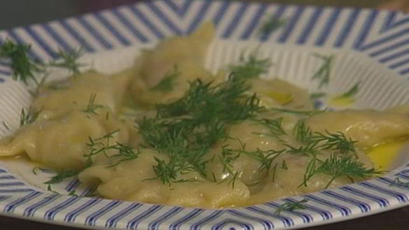 ШАГ 11. вареники с картофелем, беконом и укропом