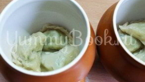 ШАГ 4. вареники с картофелем в горшочках