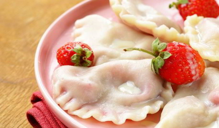 Рецепт вареники с клубникой