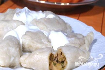 Вареники с курицей и капустой