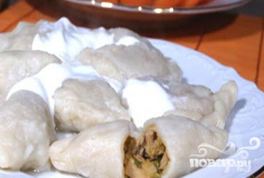 Вареники с курицей и капустой