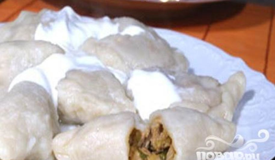 Рецепт вареники с курицей и капустой