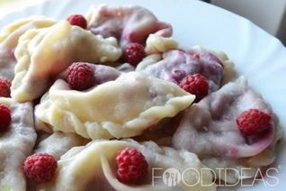 Вареники с малиной