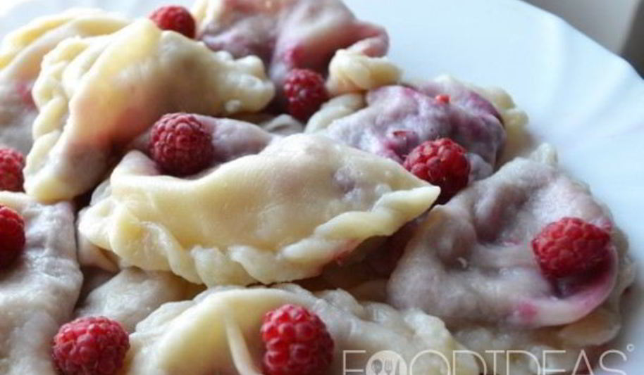 Рецепт вареники с малиной