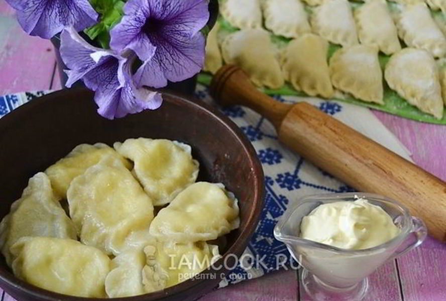 Вареники с творогом из теста на воде