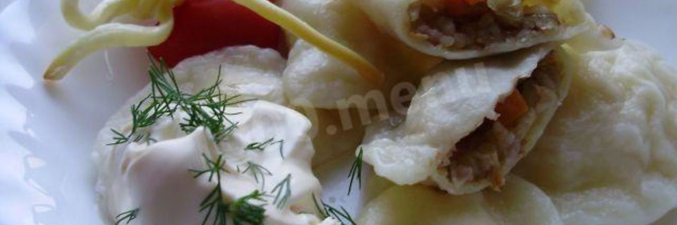 Вкусные вареники с гречкой и овощами