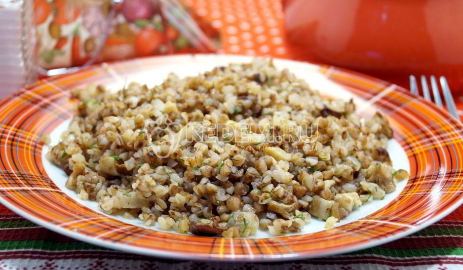 Рецепт гречка с грибами