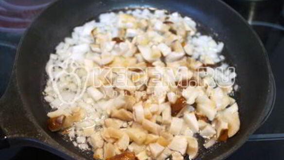 ШАГ 4. гречка с грибами