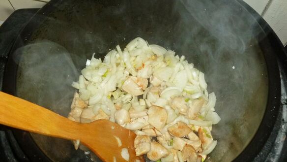 ШАГ 5. гречка с курицей в мультиварке