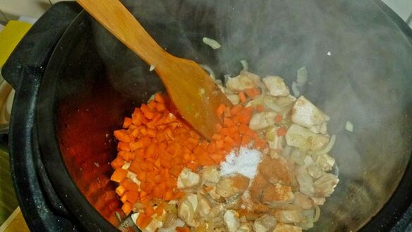 ШАГ 7. гречка с курицей в мультиварке